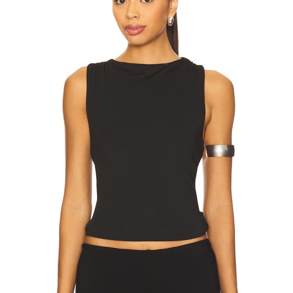 Superdown Black Fitted Tank Top